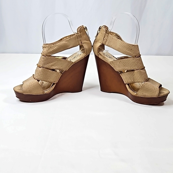 Loft  Kourtney Cream Platform Sandals Size 7 - Picture 4 of 9
